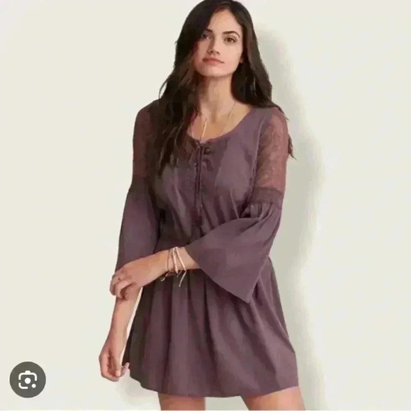 American Eagle Boho Peasant Mini Dress Size Small - Picture 1 of 11